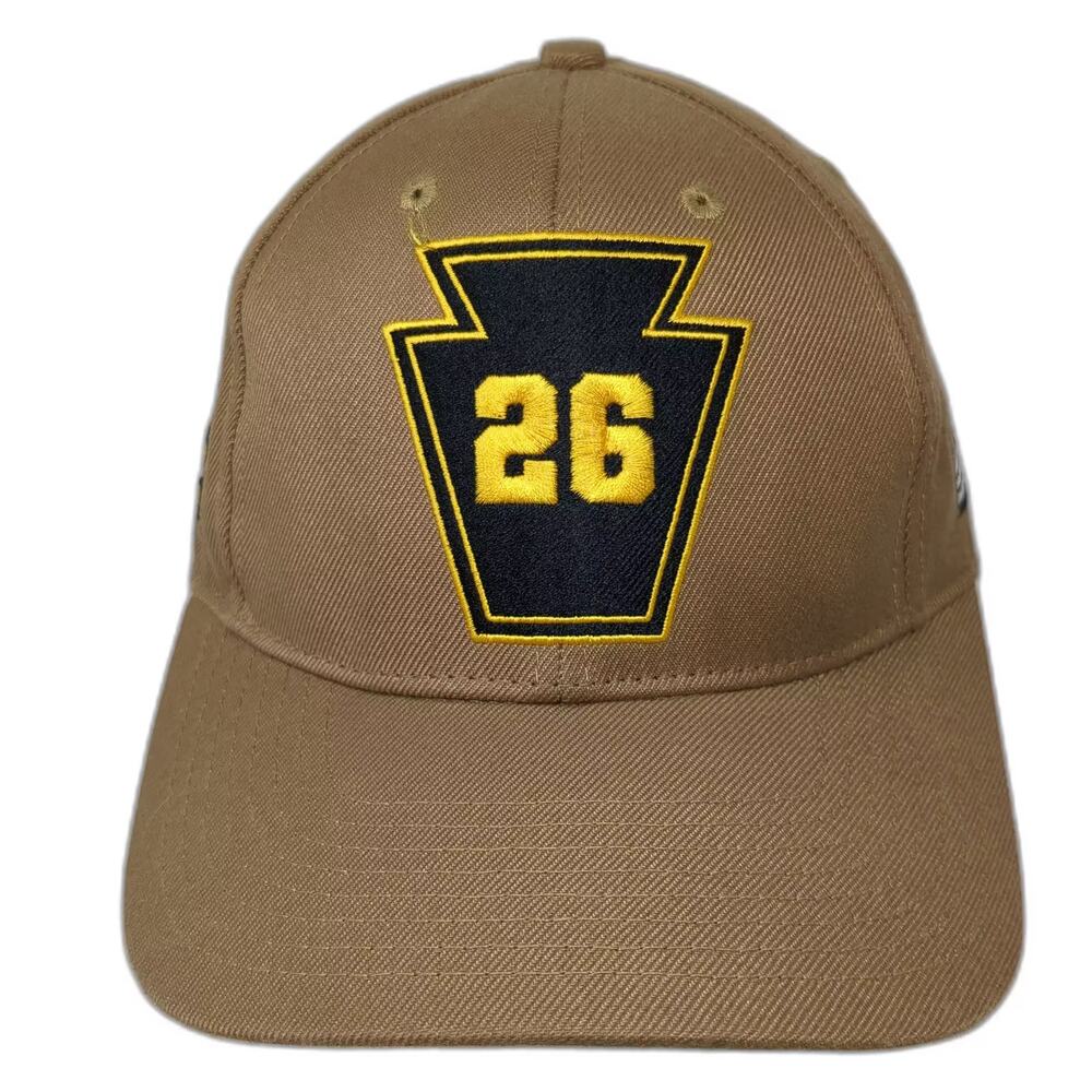 The Corps Baseball Cap Brown Yellow One Size Hat Embroidered Keystone 26 US Flag